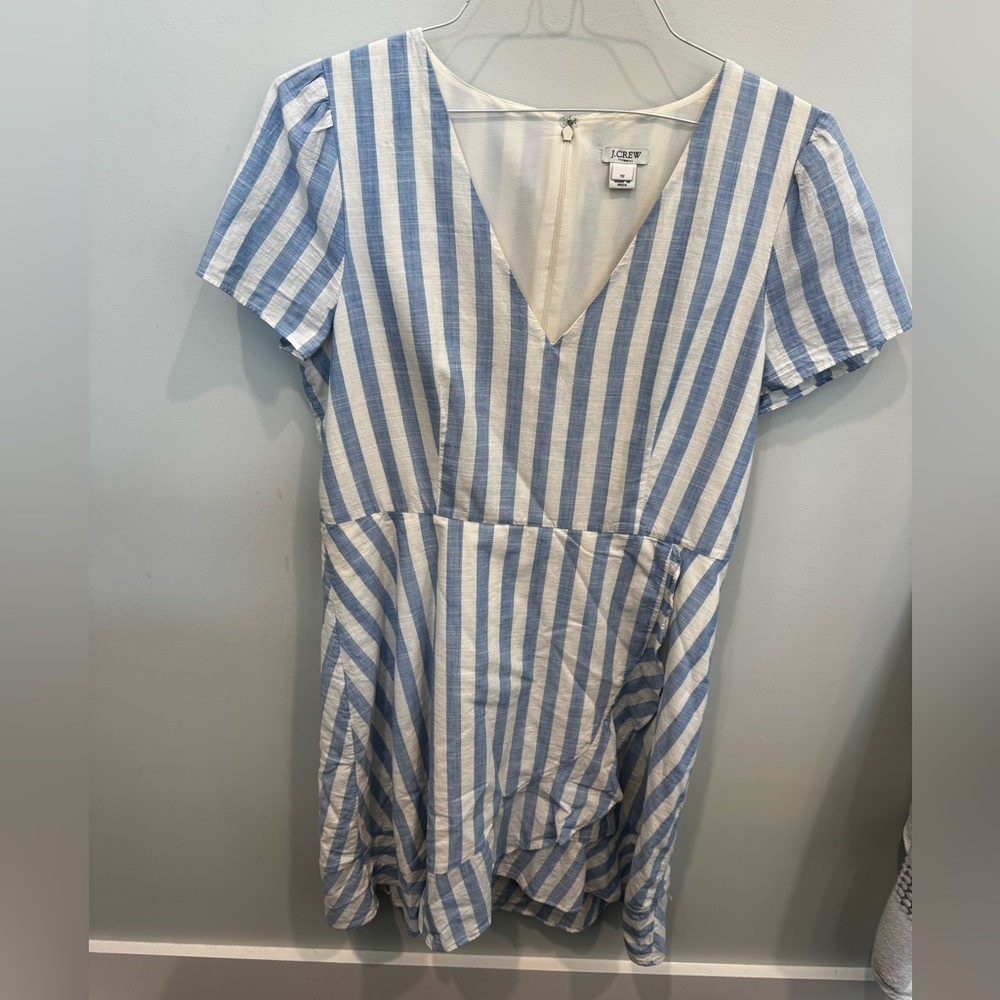 J.Crew Blue and White Striped Dress